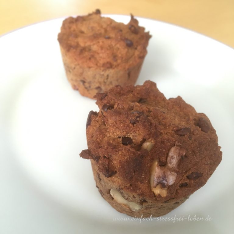 Bananenmuffins glutenfrei, getreidefrei, milchfrei, eifrei und vegan
