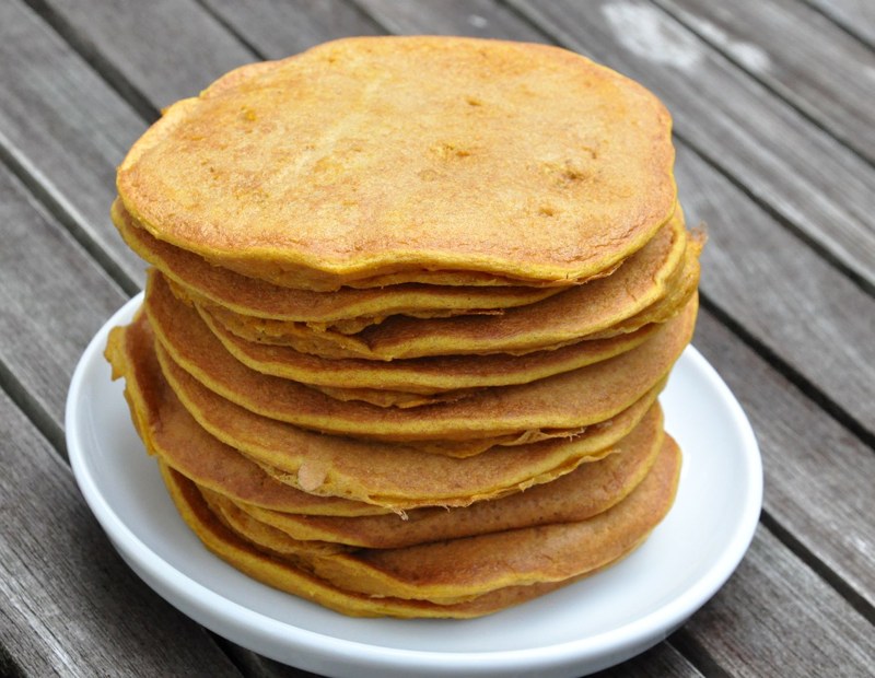 Laktosefreie Kürbispfannkuchen