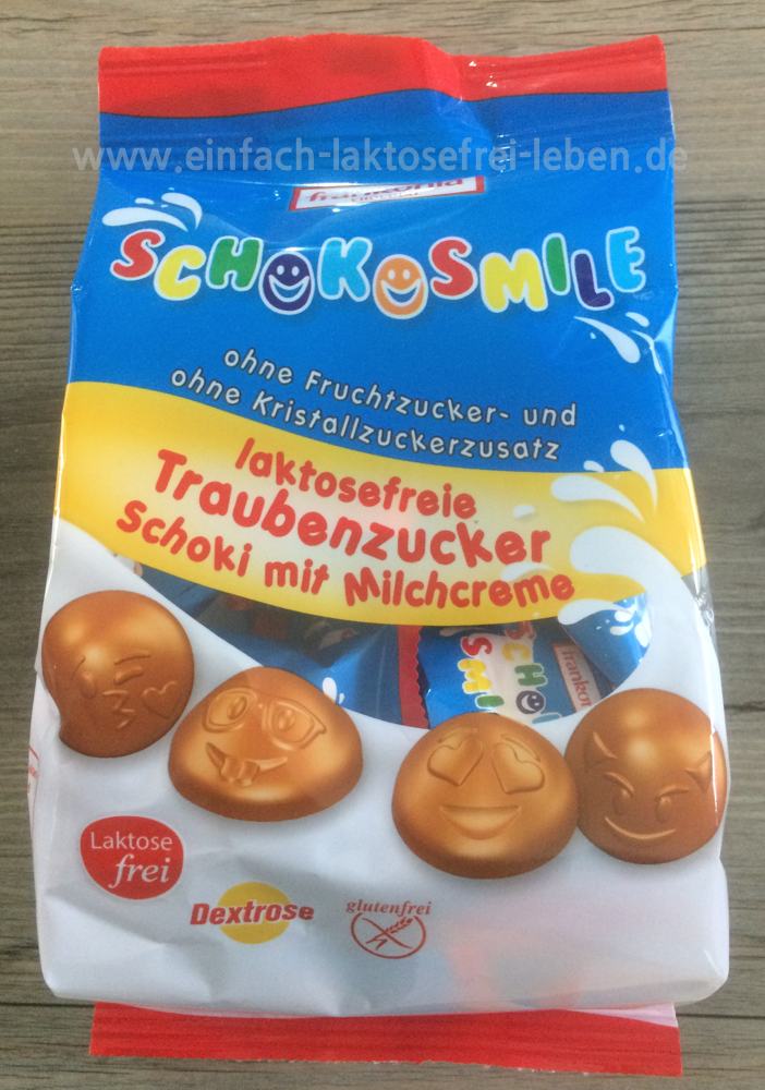 schokosmile, frankonia, laktosefrei, verpackung