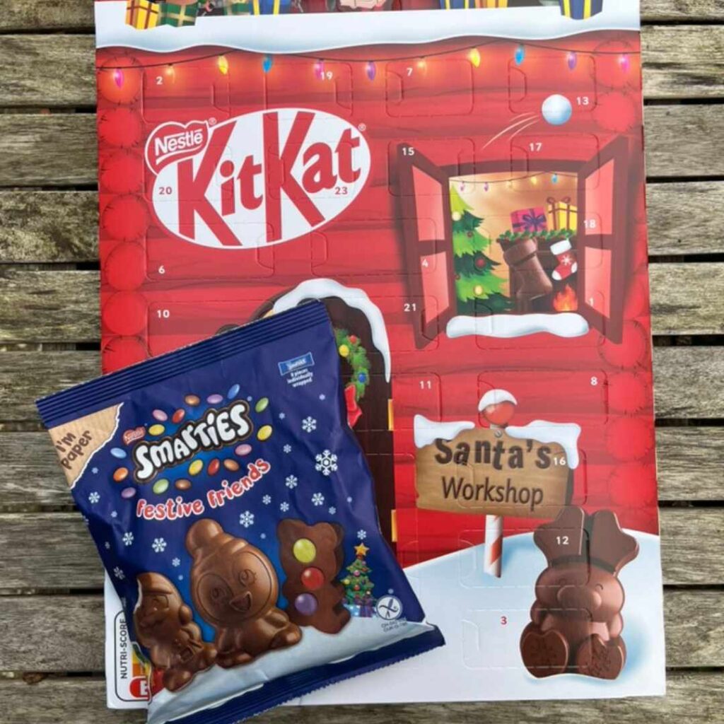 glutenfreie Smarties und Kitkat Adventskalender