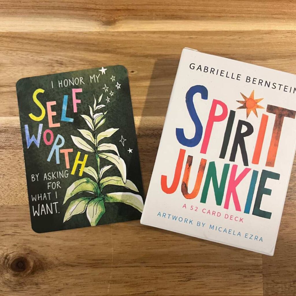Meine Tageskarte für heute: I honor my self worth by asking for what i want