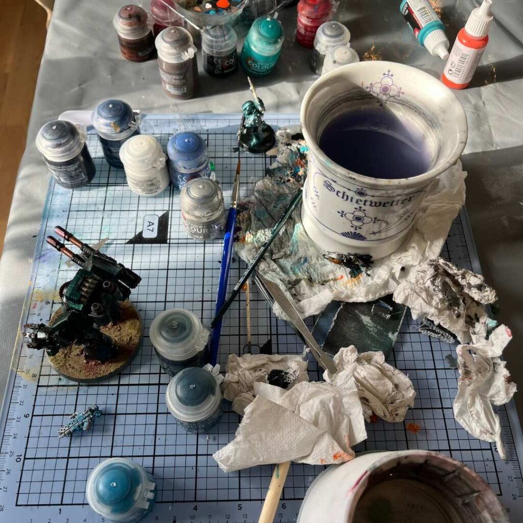 Die Malecke auf dem Esstisch - ausnahmsweise!